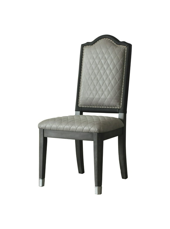 ACME House Beatrice Side Chair in Gray and Charcoal (Set of 2)