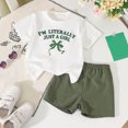 thumbnail image 6 of Zshosam Toddler Girl Summer Outfits Girls Summer Outfits Casual Lounge Set Short Sleeve T Shirt and Elastic Waist Shorts 2 Piece Clothing Sets Size 5T,(AG 5 Years), 6 of 6