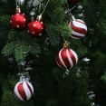 thumbnail image 4 of 25pcs Red & White Christmas Ball Ornaments - 4cm Shatterproof Hanging Decor for Xmas Tree, Holiday Party & Home Festive Decoration, 4 of 8
