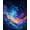 Purple, Pattern 1, variant on Flatwoven High Traffic Area Rug, Celestial Galaxy Rug Cosmic Dreams, Non Slip, Stain Resistant, Washable Area Rugs for Living Room, Bedroom(Purple, 2X3)