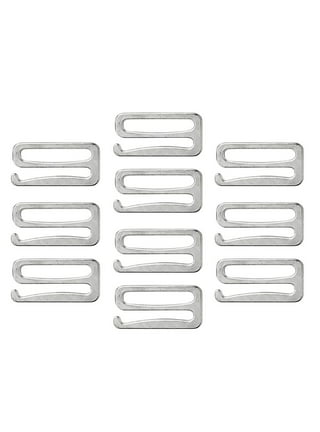 10 Sets 3/8 (10mm) ECO-Friendly Silver Metal Bra Front Clasp Bikini  Closure Back Hook Lingerie Sewing Replacement Accessories