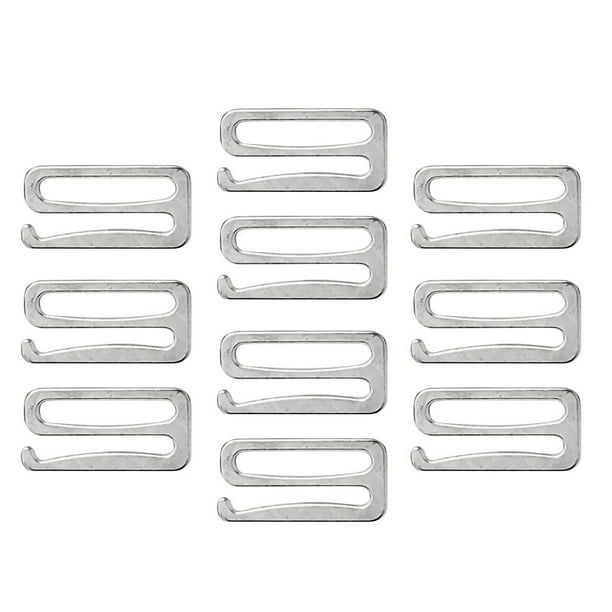 Bra Hook Pack Bra Strap Hook Replacement, Bra Slide Hooks for Swimsuits, , , Black, 1 Inches