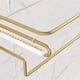 thumbnail image 3 of Estante de baño de pared con barandilla de acero inoxidable dorado, estante de ducha flotante desmontable, 3 of 7