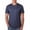 004Navy, variant on Men's Casual Short Sleeve T-Shirts Summer Crew Neck Graphic Tees Loose Fit Textured Striped Tie Dye Print Tops