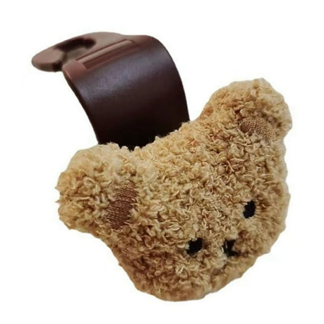 Automotive Interior Car Purse Hook Little Bear Style Easy Mounting Safe Plastic Soft Plush Car Headrest Hook For Vehicle Bag Bottle Type 3