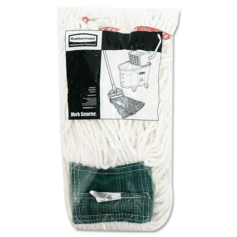 Web Foot Shrinkless Looped-End Wet Mop Head, Cotton/Synthetic, Medium, White Web Foot Shrinkless Looped-End Wet Mop Head, Cotton/Synthetic, Medium, White