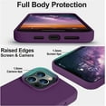 thumbnail image 3 of Compatible with iPhone 12/12 Pro Case 6.1 inch, Baby Skin Grade Liquid Silicone Full Body Protective Bumper Slim Case, 1.5 mm Edges Camera Protective, Support Wireless Charging - Grape, 3 of 14