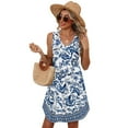 thumbnail image 5 of Ronuti Dresses for Women 2026 Fashion Loose V Neck Sleeveless Dress Sundresses, 5 of 9