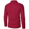 thumbnail image 4 of Maean Men's 1/4 Zip Pullover Long Sleeve Shirt Casual Slim Stretch Cotton Collared Neck Work Golf Shirts, 4 of 4