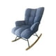 thumbnail image 5 of Mecedora,Mecedora Exterior Respaldo Ajustable Moderno,Cojín grueso Casual Sofá perezoso Silla Muebles,Apoyabrazos del sillón perezoso mecedor del jardín,Sillón mecedora con respaldo azul, 5 of 8
