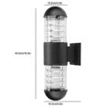 thumbnail image 4 of 24W Waterproof Round Double Head Garden Wall Light E27 Socket 85-240V Outdoor, 4 of 5