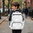thumbnail image 6 of Chririnla Bear Floral Line Art Kids School Backpack with Lightweight Breathable Travel Daypack, Multi Pockets 17 Inch Zaino per ragazze for Elementary School Back to School Outdoor, 6 of 10