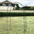 thumbnail image 4 of Outdoor Pergola Trellis, Personalized Backdrop Garden Arbor, Weatherproof Metal Frame, Climbing Plants Support, Easy Assembly Wedding Arch Decoration, Dark Green, 255 X 140 X 38 Cm, 4 of 5