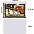 thumbnail image 2 of Sándwiches frescos y deliciosos, los mejores de la ciudad, letreros de hojalata vintage de comida rápida, letrero de hojalata, divertido arte de pared, pintura, decoración de hierro, 2 of 9