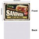 thumbnail image 2 of Sándwiches frescos y deliciosos, los mejores de la ciudad, letreros de hojalata vintage de comida rápida, letrero de hojalata, divertido arte de pared, pintura, decoración de hierro, 2 of 9