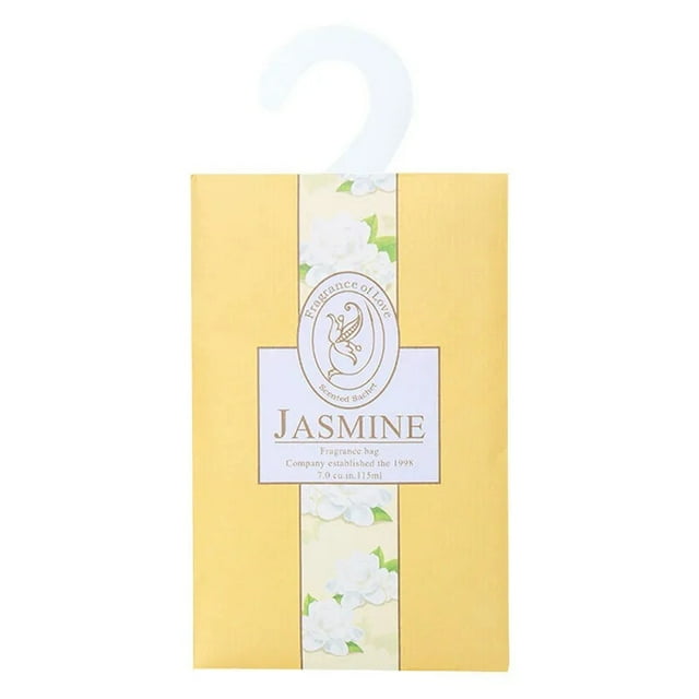 Déodorant Naturel Adorable pour Garde-Robe et Voitures Parfumé Suspendu Sac Parfumé Contient 6 Saveurs, Roses, Lys, Mer, Jasmin, Lavande Lot de 10 Jasmin