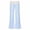 Blue, variant on Womens Floral Fold-Over Waist Flare Leg Pants High Waist Stretchy Casual Trousers,L