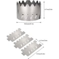 thumbnail image 2 of Support de Poêle Portable d'Extérieur Ultraléger en Titane avec Pare-Brise pour Camping, Randonnée, Backpacking QINQUAN, 2 of 8