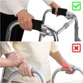 thumbnail image 5 of Universal Walker Padded Hand Grip (2 Pack) Covers Non Slip Cushion Memory Foam Core Padding, 5 of 5
