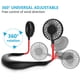 thumbnail image 3 of Mini ventilador personal USB recargable con batería con flujo de aire de 3 niveles, 7 luces LED para el hogar, oficina, viajes, interiores y exteriores (negro), 3 of 5