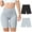 Underwear/panties for women plus size-Gray, variant on Homenesgenics Underwear for Women High Waist under $5 Women's Ice Silk Seamless Solid Color Plus Size Shorts Leggings White L