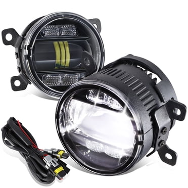 DNA Motoring Clear Lens Fog Light Set - Replacement Driving Lights For Improved Visibility