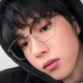 thumbnail image 1 of Gafas de estilo medio marco con montura de cejas y protección contra la luz azul Sven Scum Couple tr Gafas planas con montura de metal, 1 of 6