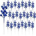 thumbnail image 1 of adornos de bayas artificiales para adornos de Navidad, corona de Navidad, decoración de día festivo y fiestas(Morado)(), 1 of 3