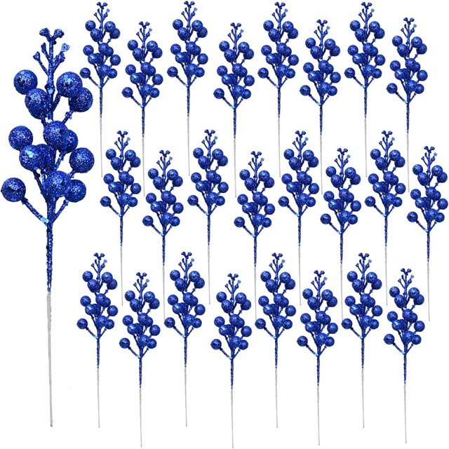 adornos de bayas artificiales para adornos de Navidad, corona de Navidad, decoración de día festivo y fiestas(Morado)()