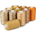 thumbnail image 1 of HUGFEGWE Sewing Thread 12 Colors Set 40S/2 for Sewing Machine,Quilting,Hand Sewing (10 Brown Colors) CJB91-2892, 1 of 4