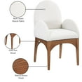 thumbnail image 2 of Meridian Furniture Waldorf Cream Boucle Fabric Dining Arm Chair, 2 of 8