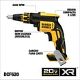 thumbnail image 2 of DEWALT Pistolet à Vis pour Cloison Sèche 20V MAX* XR, Outil Seulement (DCF620B), 2 of 5