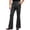 Black, variant on LEKWK Flared Dress Pants for Men Slim Fit Bootcut Trousers Retro Style Casual Slacks with Pockets Smooth Draped Apparel for Business Work Office Party Outing Purple L