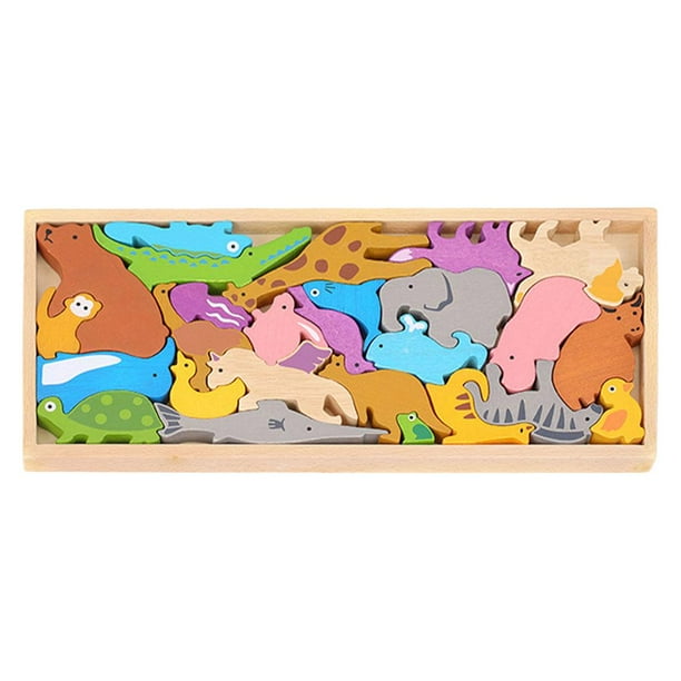 Juguetes educativos de madera d 3D, regalo preescolar d para