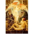 thumbnail image 1 of Ceramic Tile Mural-Walter Crane Angels Tile Mural Modern Home Decor. 24" w x 36" h using (24) 6 x 6 ceramic tiles, 1 of 3