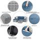 thumbnail image 4 of Shintenchi Patio Furniture Sets 3 Pieces Outdoor Sectional Sofa Silver All-Weather Rattan Wicker Sofa Small Patio Conversation My Lux Decor Round, 4 of 9