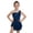 Navy Blue, variant on Kid Girls Lyrical Dancewear Figure Skating Dress Ballet Gymnastics Jersey Dance Shiny Rhinestone Sheer Mesh Leotard Tutu Navy Blue 6