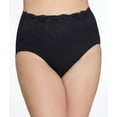 thumbnail image 5 of Women's Rhonda Shear 4220 Seamless Brief Panty with Lace Overlay (Black L), 5 of 6