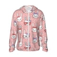 thumbnail image 1 of Saiise Girl Rabbit Pattern Sun Protection Hoodie for Men and Women, Lightweight Quick-Dry Windproof with Hood and Zip-3X-Large, 1 of 7