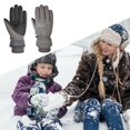 thumbnail image 1 of Anti- Gloves Touch Screen Thermal Fleece Full Finger Windproof Cold Waterproof Warm for Outdoor Working, Cycling, Snowboarding, Women Hx 103 gris DYNWAVEMX Guantes cálidos, 1 of 8