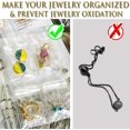 thumbnail image 3 of Estuche organizador de aretes Organizador de joyas de viaje Libro de almacenamiento de joyas transparente para collar Pulsera Titular de anillo con pequeña bolsa transparente con cremallera, 3 of 5