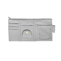 WNFJR New Car Sun Visor Organizer Storage Car Styling Visor Clip Sunglasses Card Pouch Multi-Pocket Car Interior Accessories Organizer Easy Installation Leather Car Seat Storage Bag