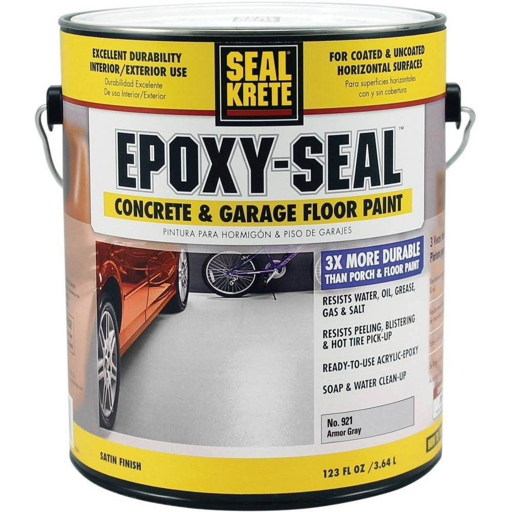 Armor Gray, Seal Krete EpoxySeal Low VOC Concrete and Garage Floor Paint, Gallon