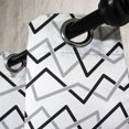 thumbnail image 3 of Ambesonne Black and Grey Grommet Curtain, Angled Stripes, 50" x 108", Black and Pale Grey, 3 of 6