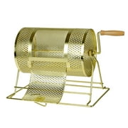 CALHOME 11" x 8" Brass Plated Raffle Drawing Ticket Drum Spinning Lottery Casino Bingo