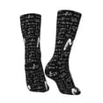 thumbnail image 5 of Uemuo I love Math Pattern Women's Crew Socks, Soft Durable Breathable Moisture-Wicking with Odor Control Cotton socks, 5 of 9