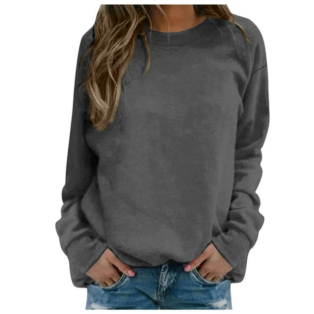 Sweat à Capuche pour Femmes Manches Longues Col Rond T-Shirt Imprimé Blouse Mode Urbaine pour Usage Quotidien Maison Extérieur Entraînement
