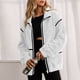 thumbnail image 5 of HongQid Womens Coat Casual Lapel Full Zip Fleece Jacket Long Sleeve Oversized Warm Winter Outwear with Pockets, 5 of 9