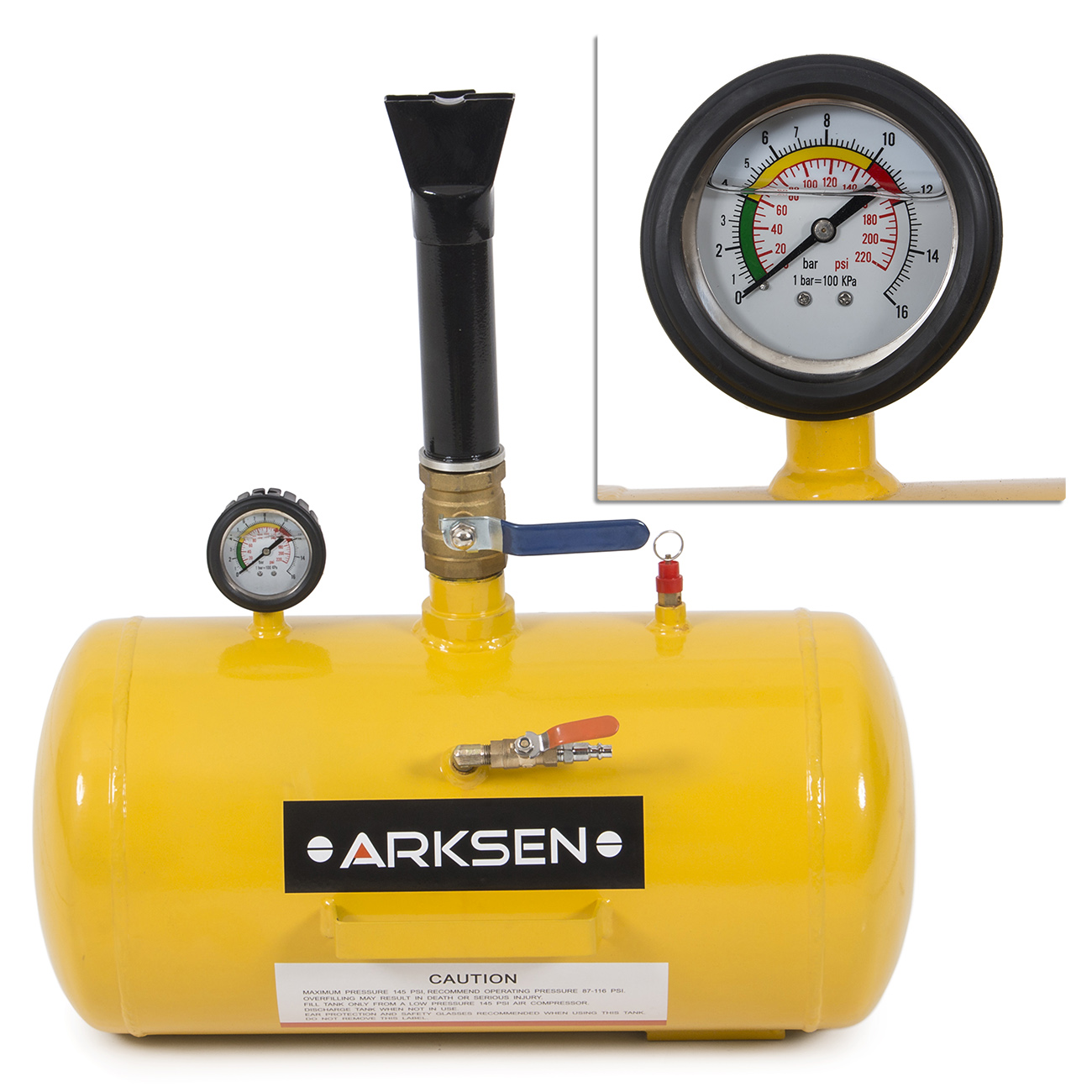 Arksen 10GAL Bead Seater Inflator Blaster Tire, Yellow - Walmart.com