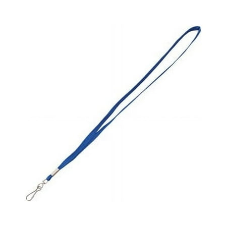 Advantus Metal Clasp Lanyard 100 / Box - 36" Length - Blue - Woven, Metal